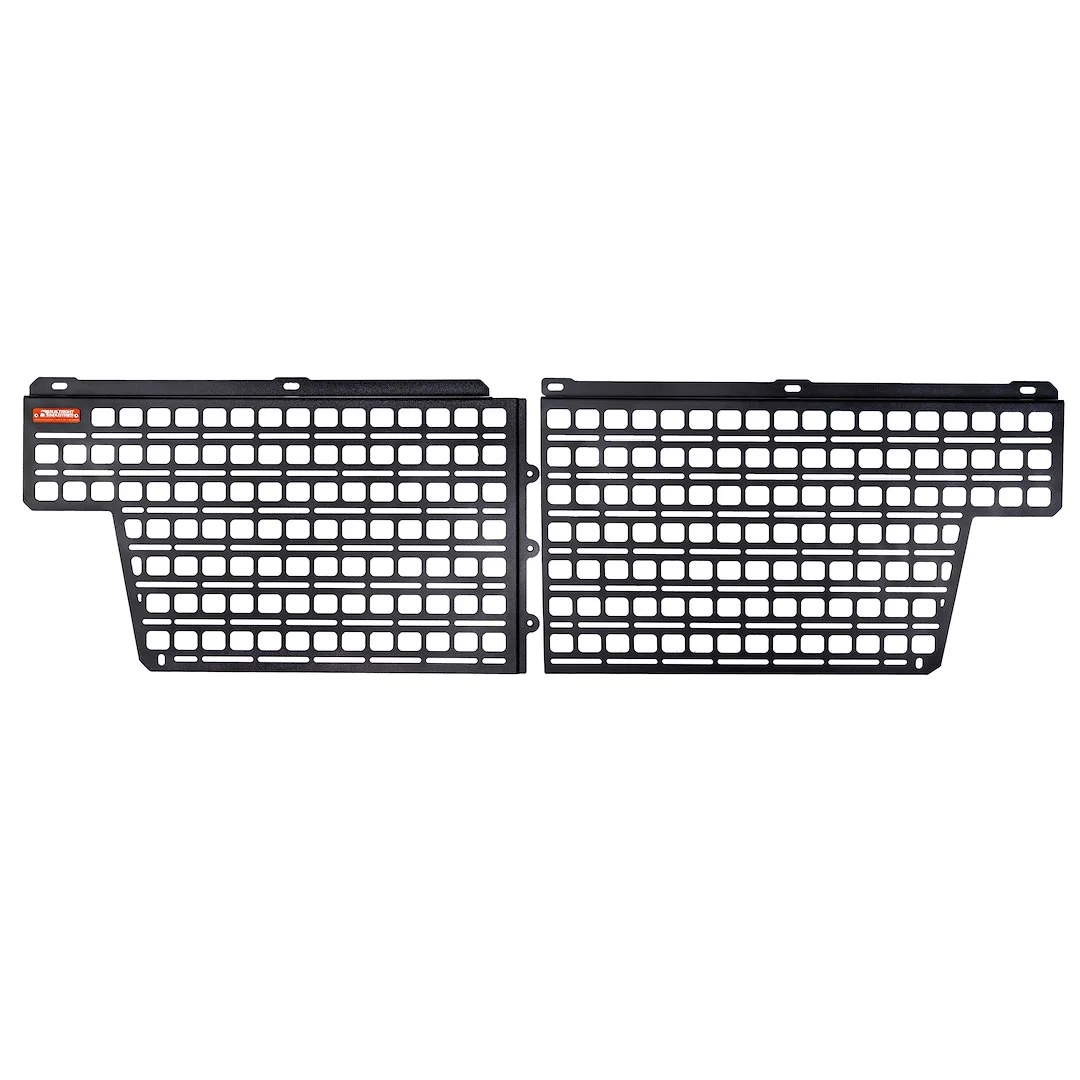 102084 – BUILTRIGHT Molle Cargo Panel, Bedside Mount Screw On Powder Coated Textured Black Steel With 1 Driver Side A...